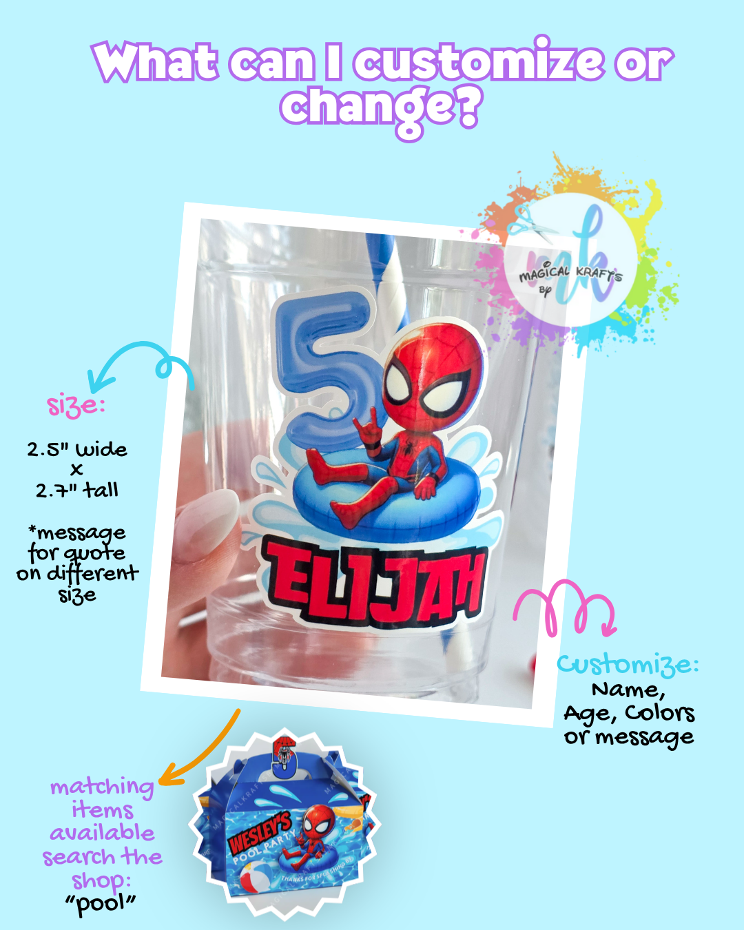 Stickers Only: Spiderman Pool Party Sticker Sheets (Physical)