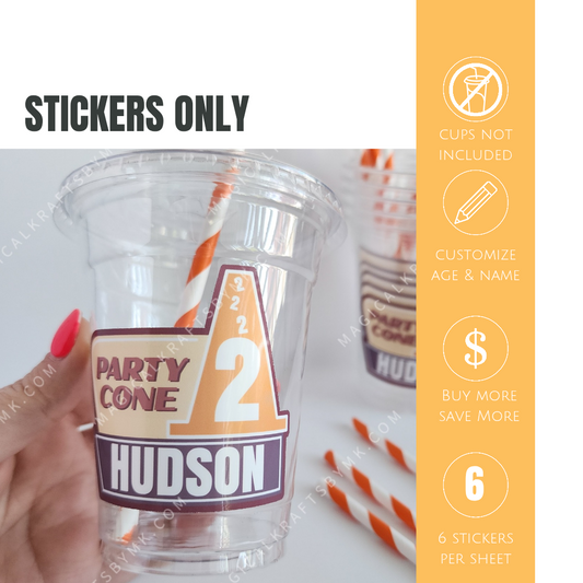 Stickers Only: Party Cone (or Cozy Cone) Sticker Sheets