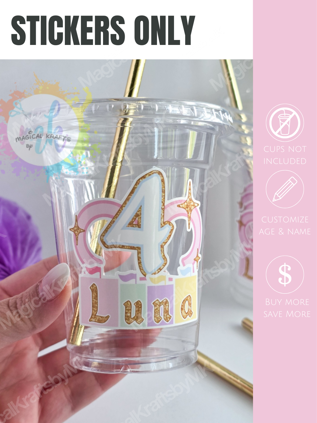 Stickers Only: Pink Pastel Park Sticker Sheets