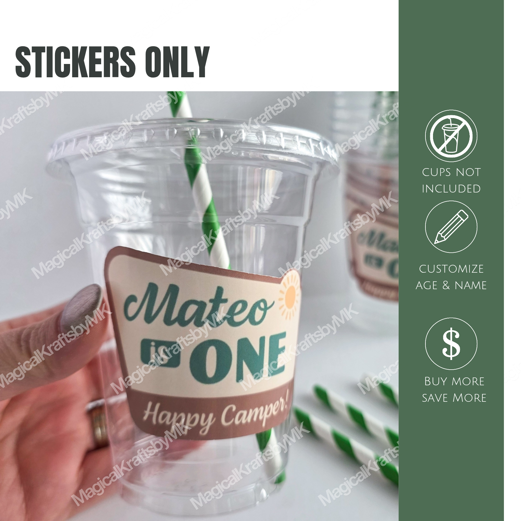 Stickers Only: Happy Camper Sticker Sheets