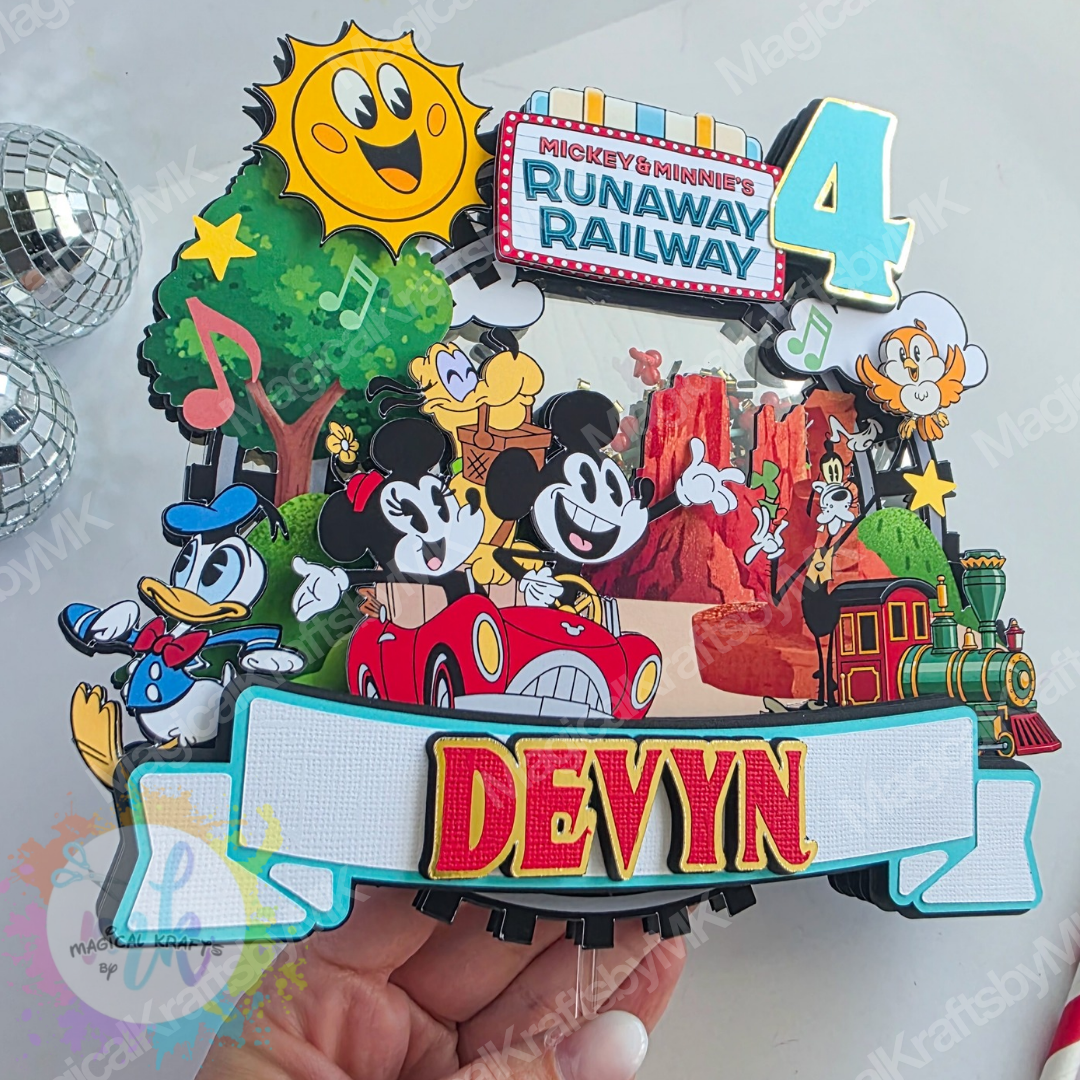 Runaway Railway Cake Topper