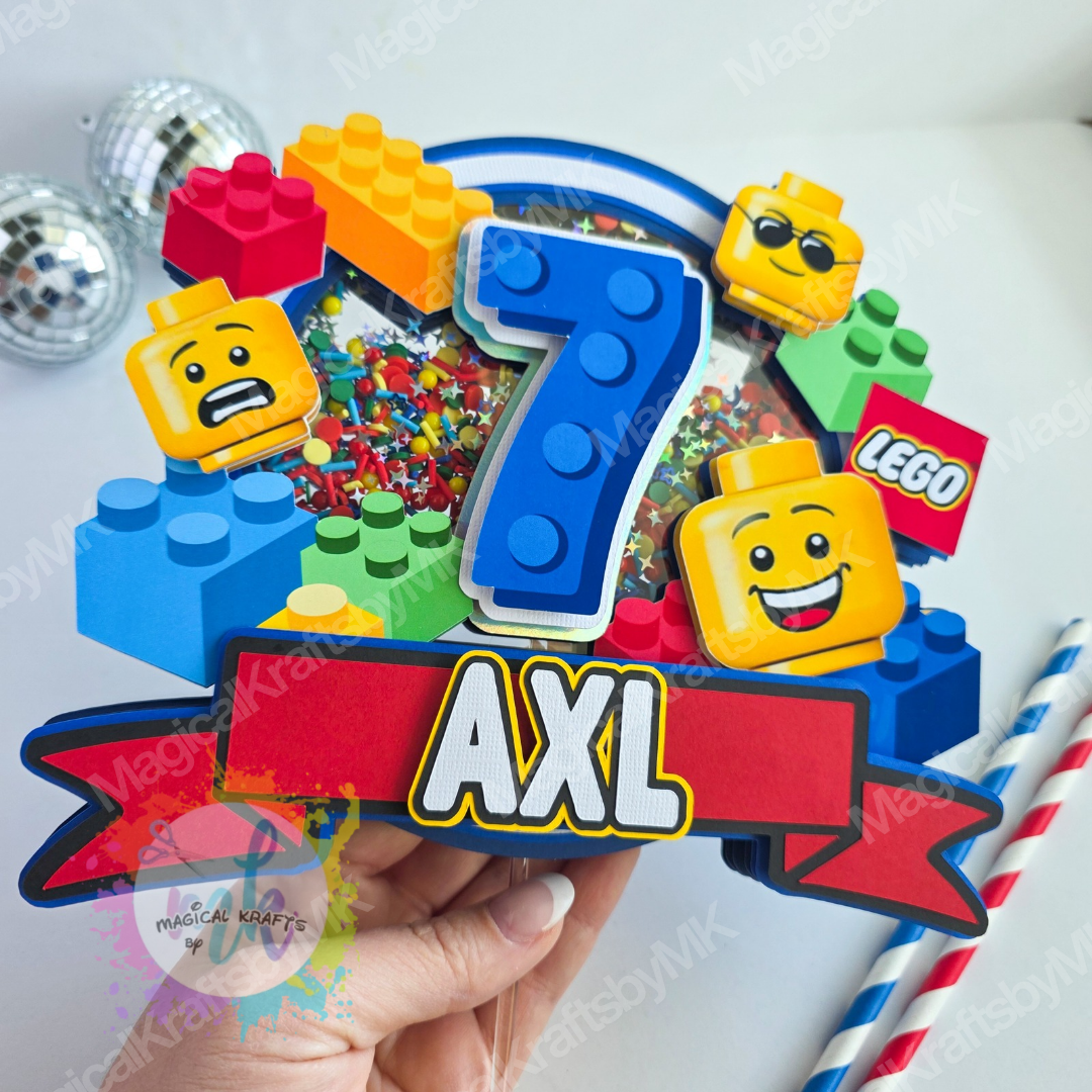 Building Bricks Cake Topper