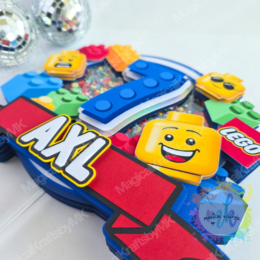 Building Bricks Cake Topper