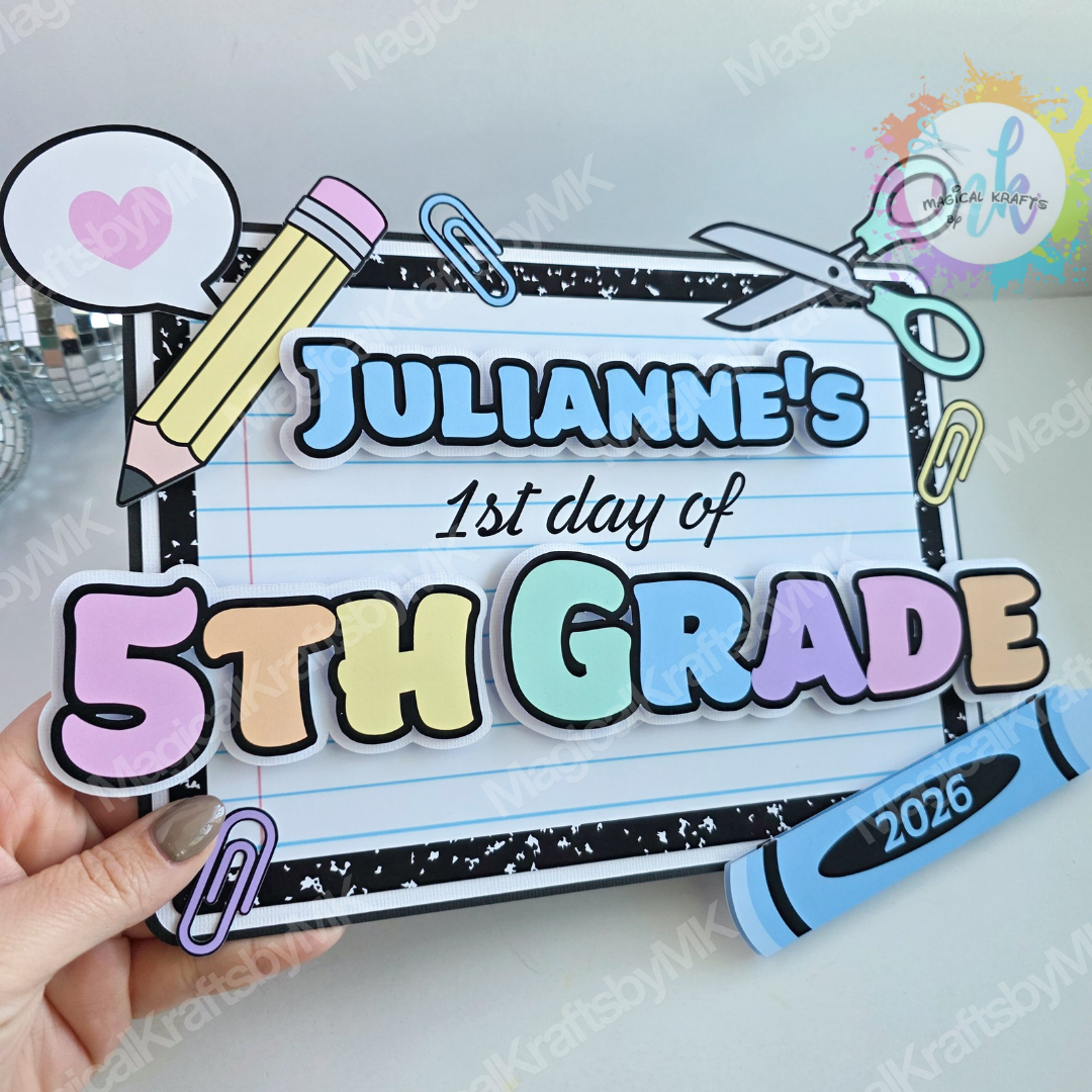 Composition First Day of School Sign