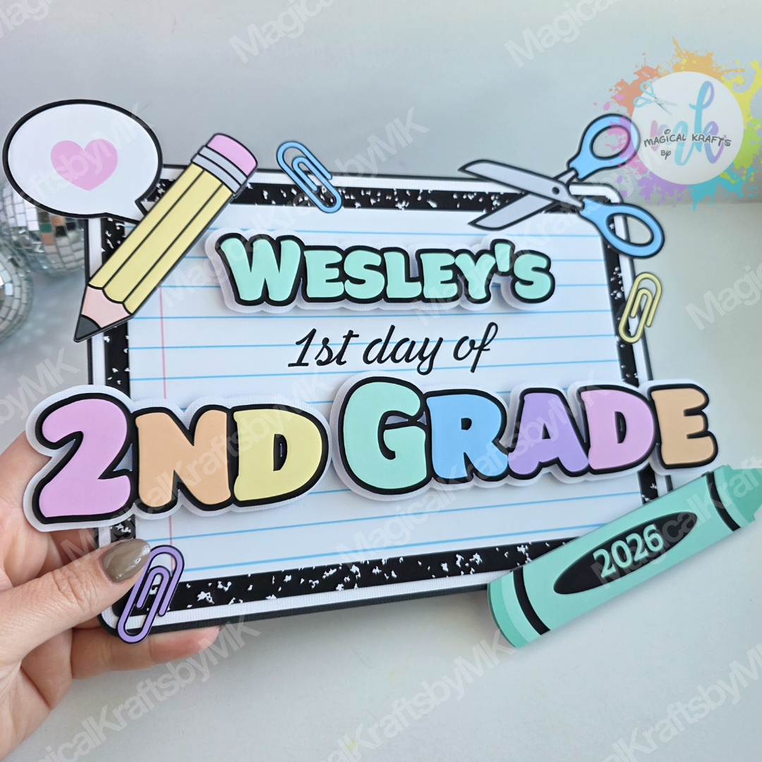 Composition First Day of School Sign