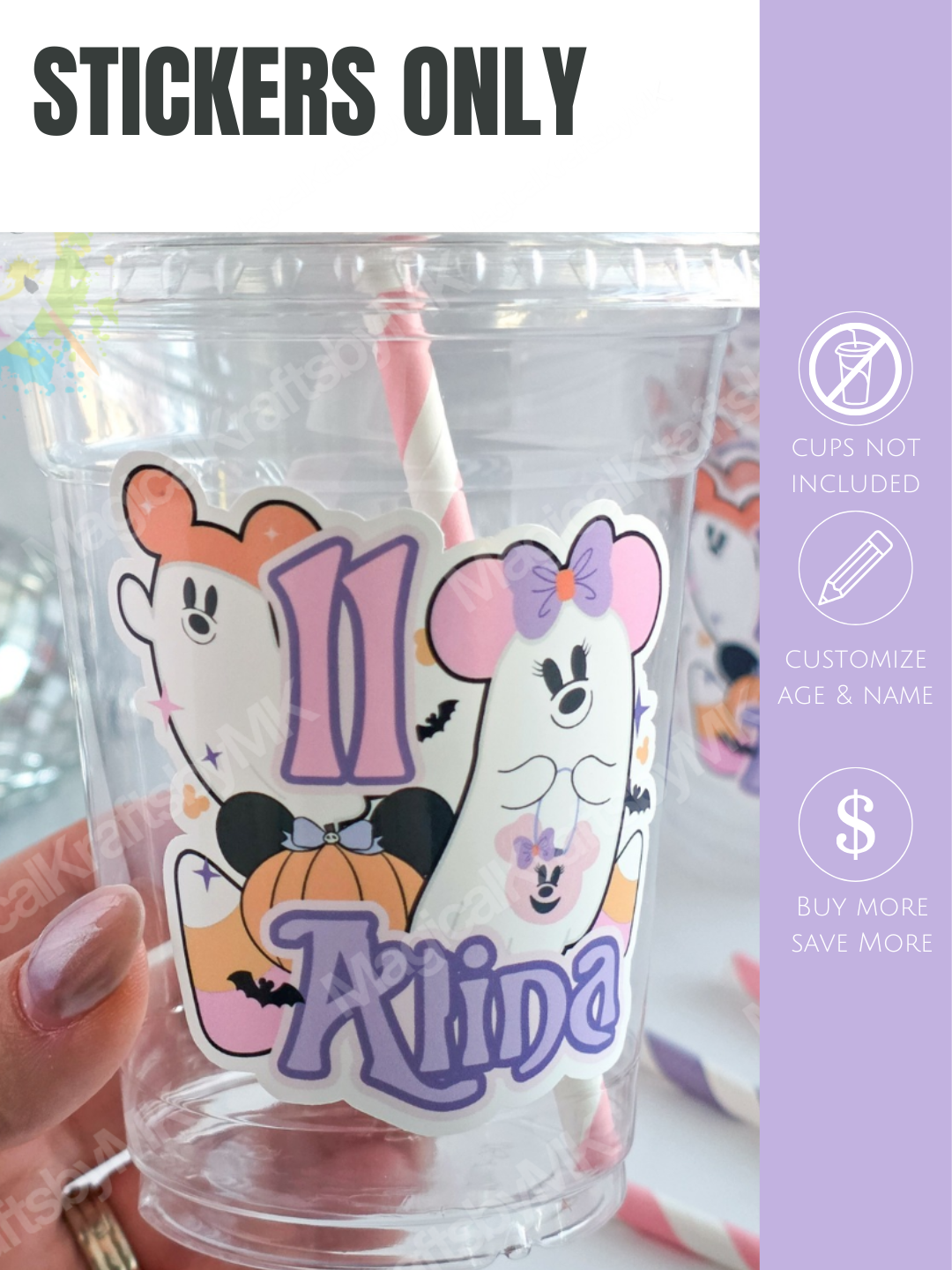 Stickers Only: Pink Cutie Ghost Sticker Sheets (Copy)
