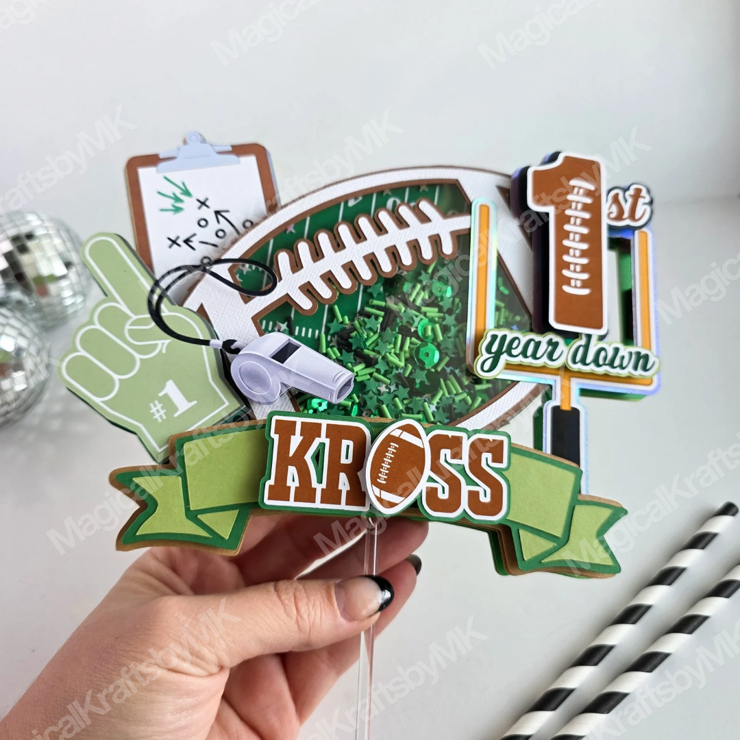 First Year Down Cake Topper