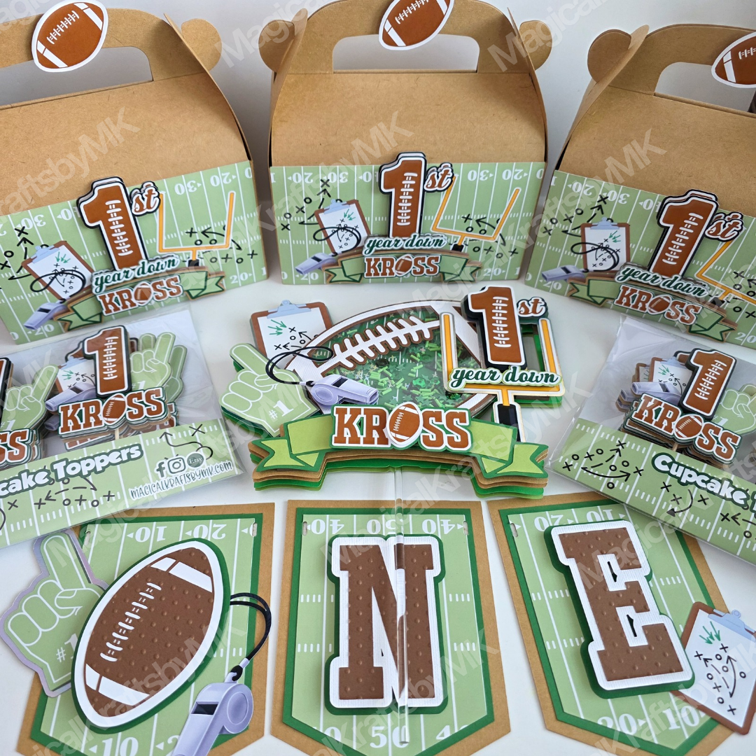 First Year Down Cupcake Toppers