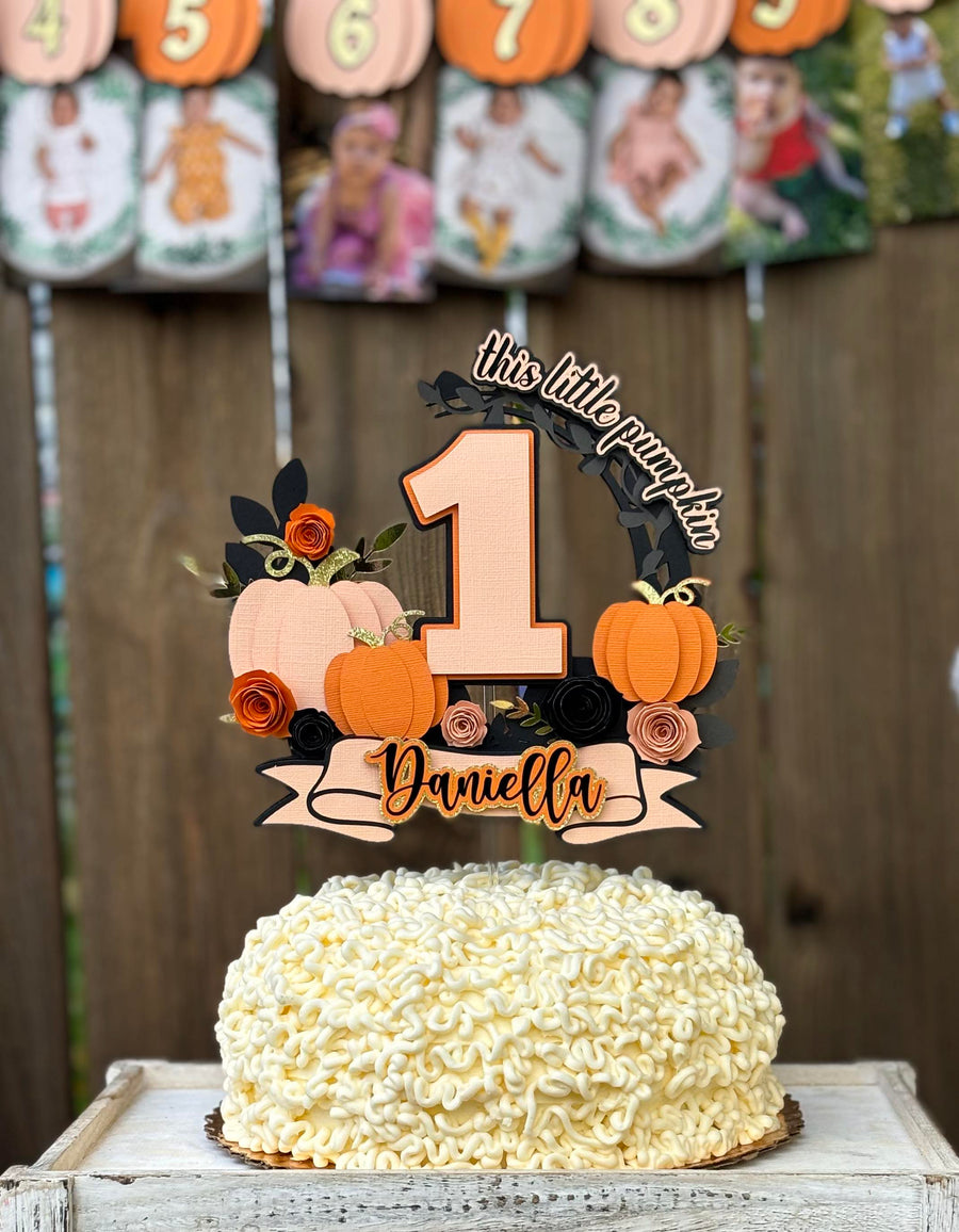 Little Pumpkin Cake Topper