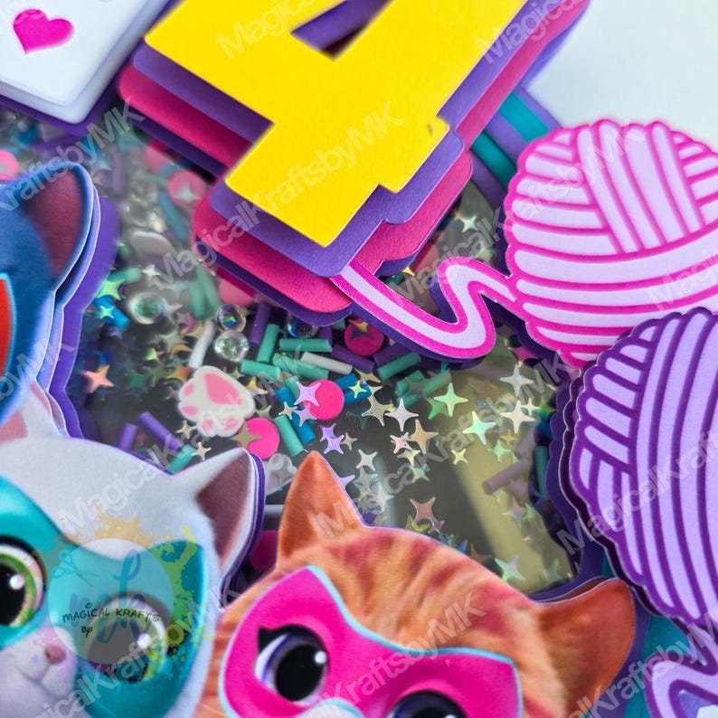 Kitty Heroes Cake Topper