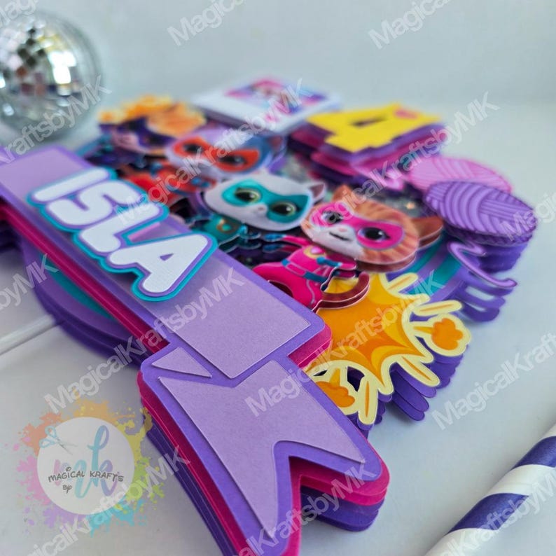 Kitty Heroes Cake Topper