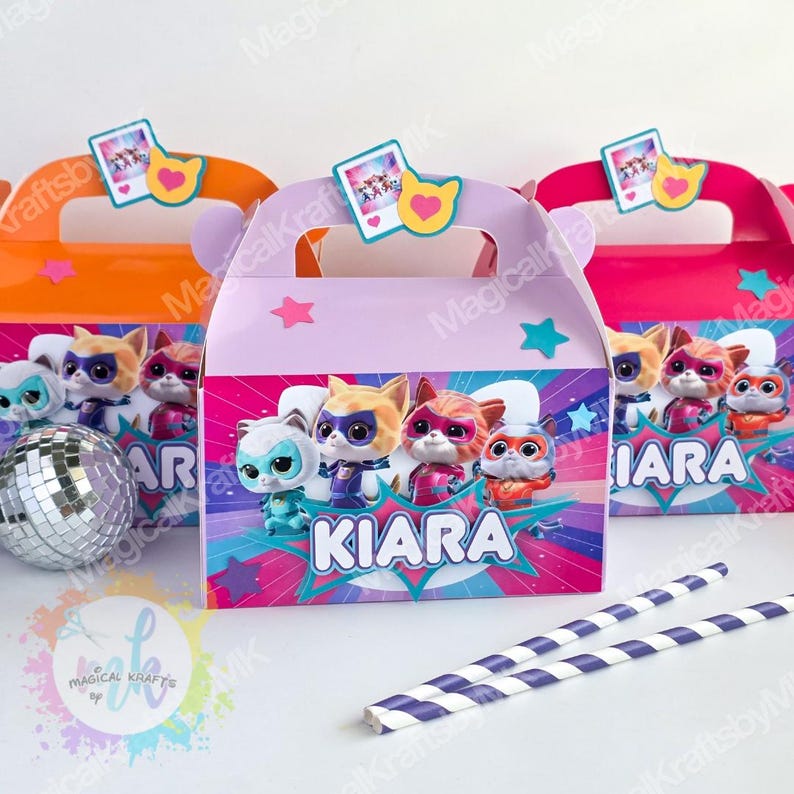 Kitty Heroes Favor Boxes