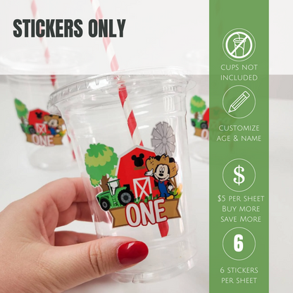 Stickers Only (Farmer Mickey: Customize Name or Age)