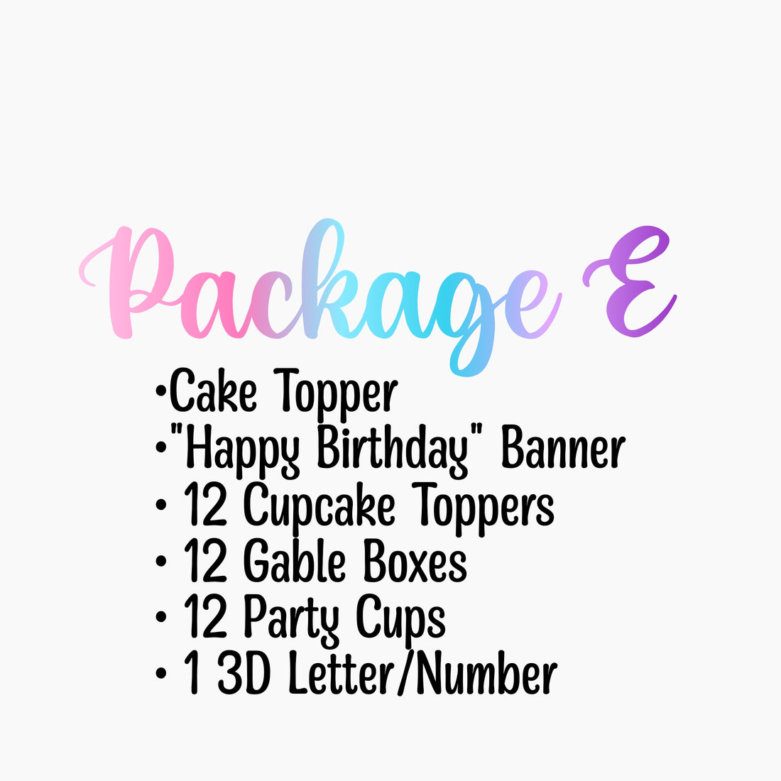 Party Package E