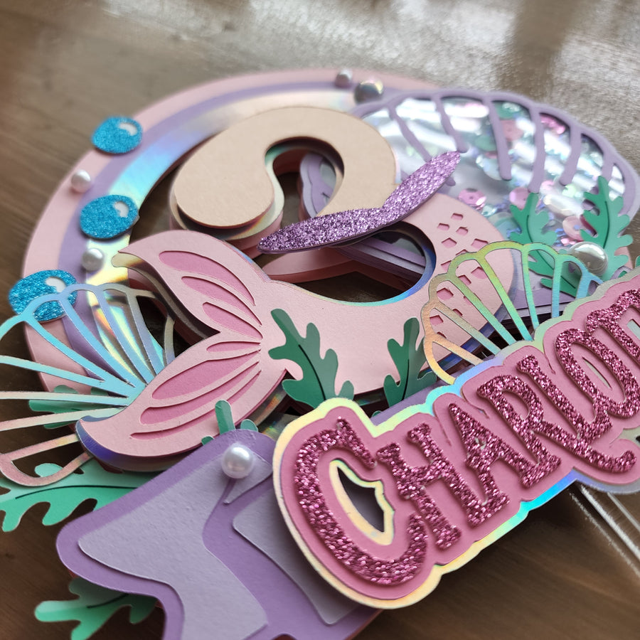 Holographic Mermaid Cake Topper