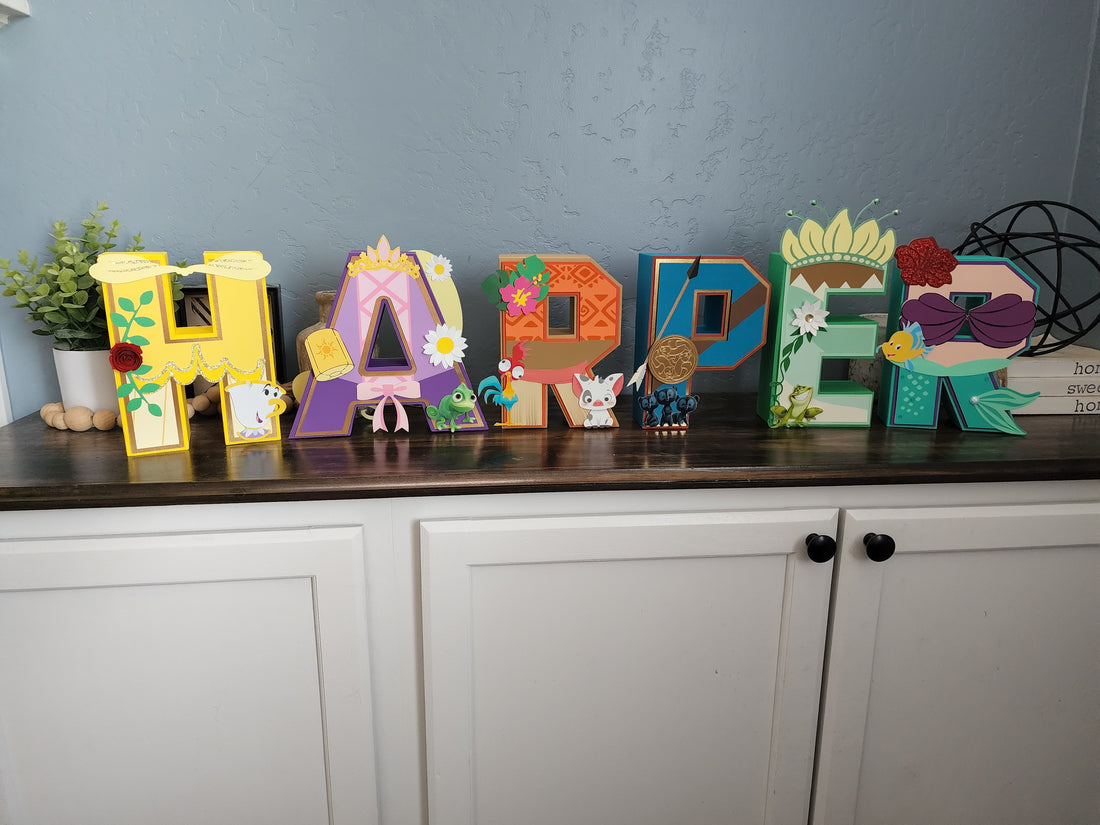 Princess 3D Letters/Numbers