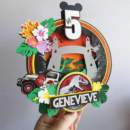 Tropical Jurassic Cake Topper