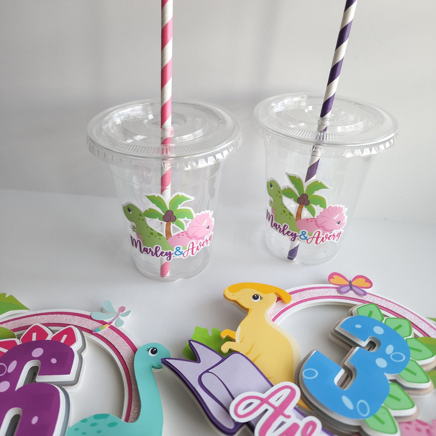 Girl Dino Party Cups (12 ct.)