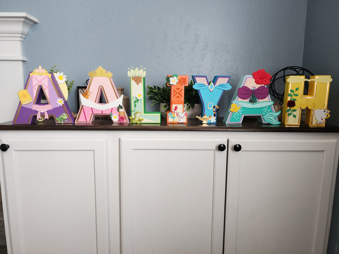 Princess 3D Letters/Numbers