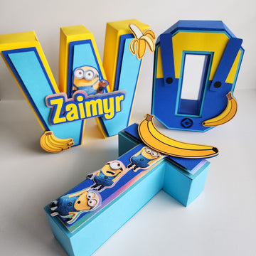 Minions 3D Letters/Numbers