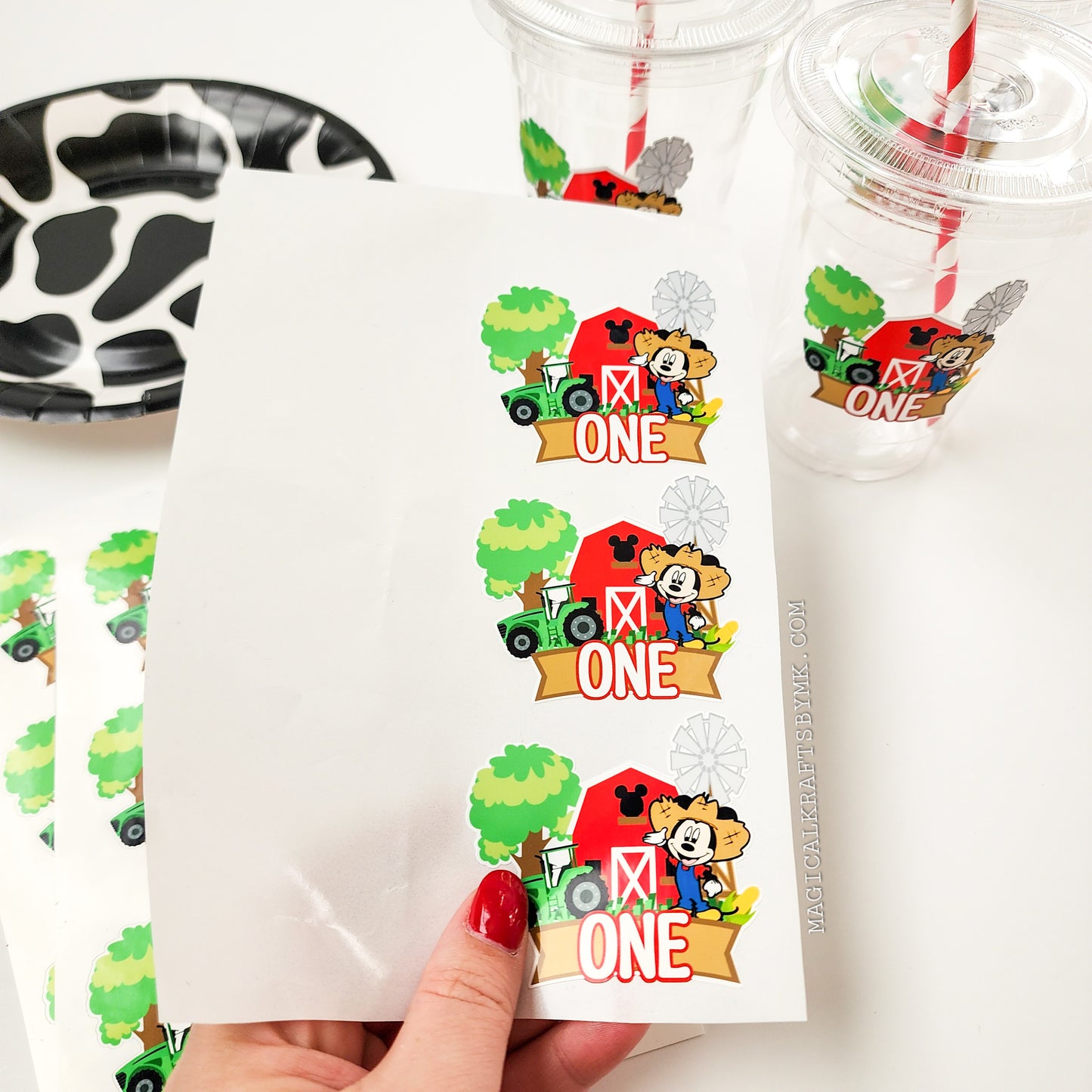 Stickers Only (Farmer Mickey: Customize Name or Age)