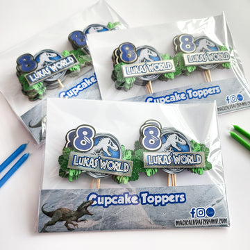 Jurassic World Cupcake Toppers