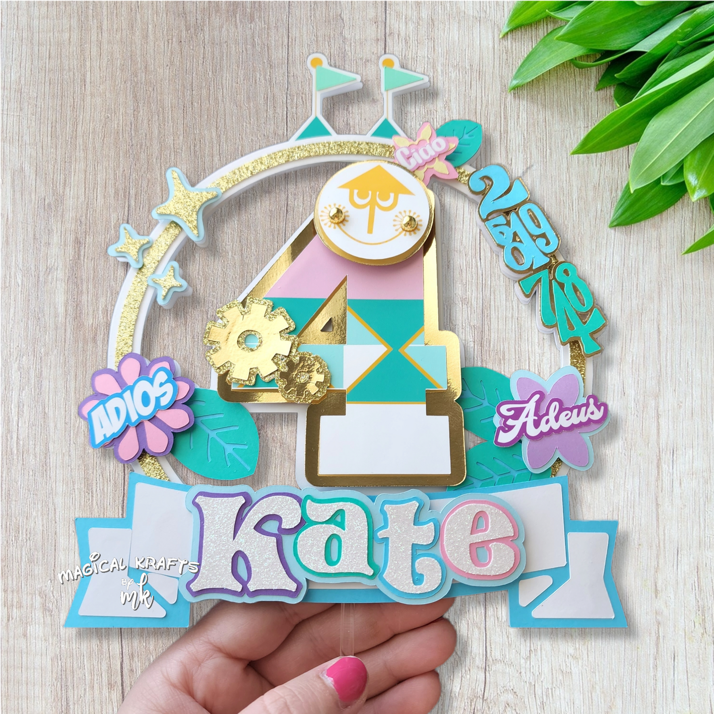 Small World Cake Topper