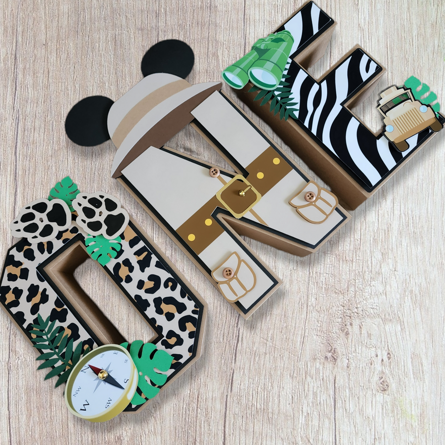 Safari Mouse 3D Letters/Numbers