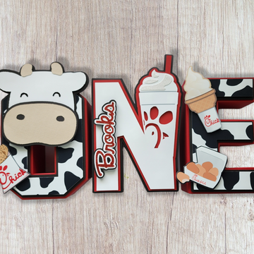 Chicken Cow 3D Letters/Numbers