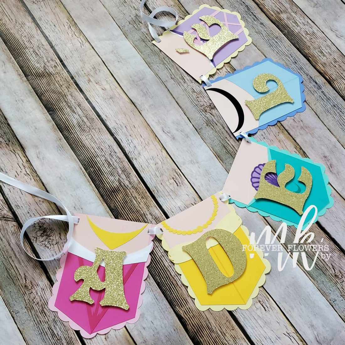 Rainbow Princess Banner: 3D (Customize)