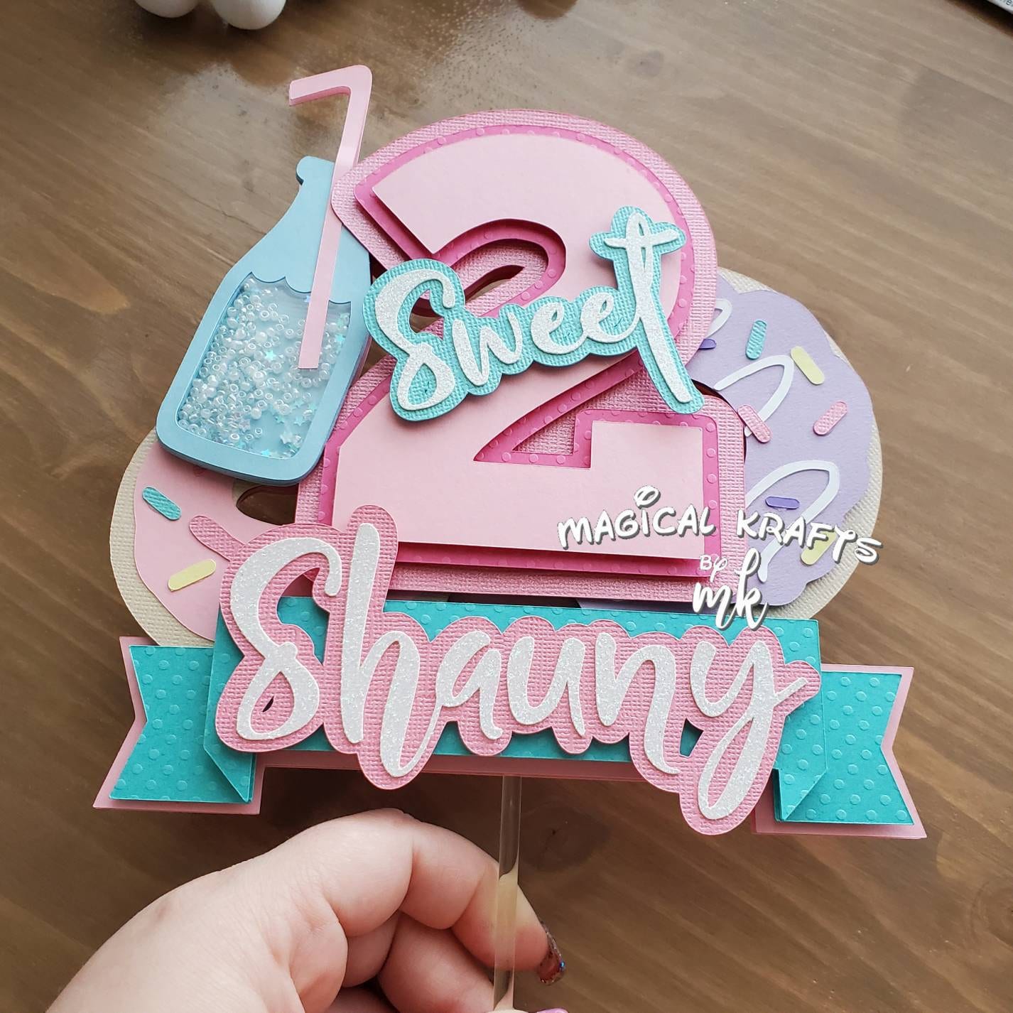 Two Sweet Donut Cake Topper