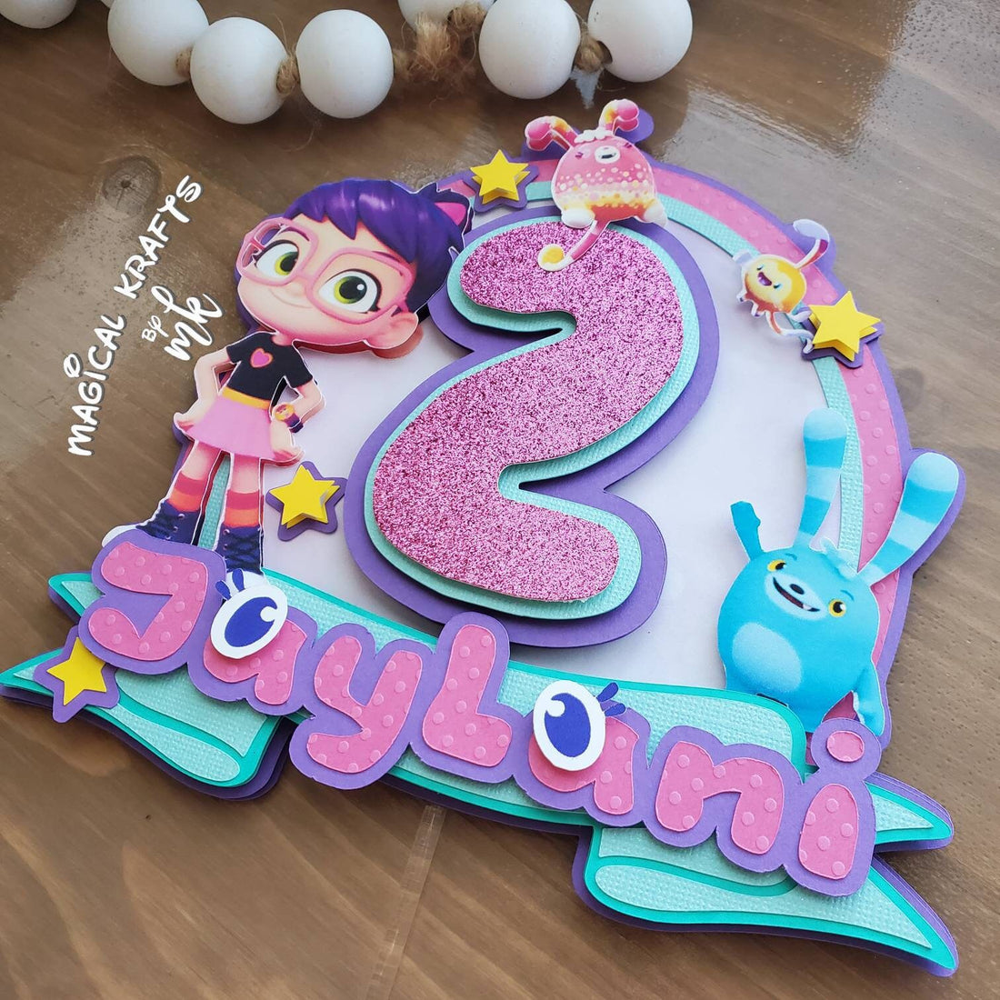 abby hatcher balloon Cupcake Topper Party Decoration Supplies birthday  banner