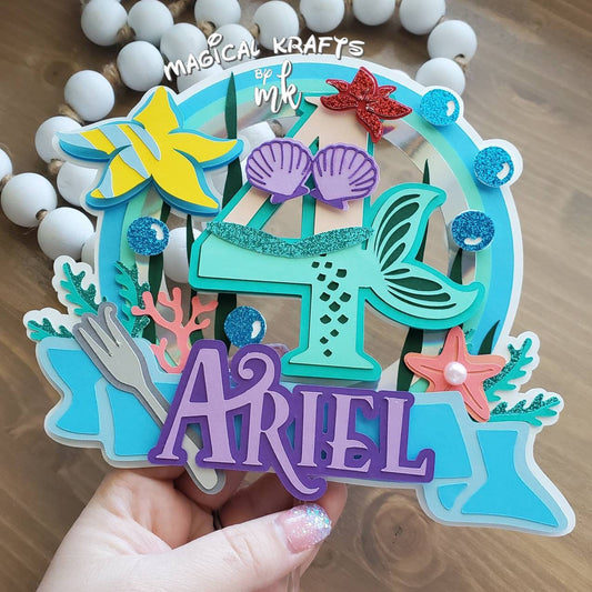 Little Mermaid Cake Topper